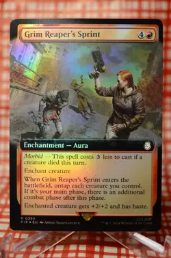 Grim Reaper's Sprint Extended Art Foil - PIP 0386 - NM - MTG Magic - Image 1