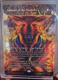 Splinter of the Shadows - Ashcoat of the Shadow Swarm (Borderless) TMNT MTG Foil - Image 3