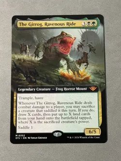 The Gitrog, Ravenous Ride EXTENDED ART Outlaws of Thunder Junction Magic MTG NM - Image 1