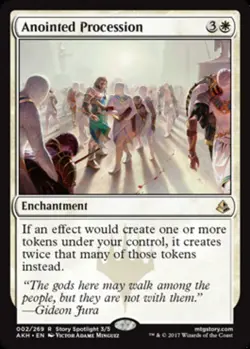 Slightly Played, French - 1 x MTG Anointed Procession - Foil Amonkhet - Image 1