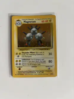 Magneton 9/102 Holo Rare Pokemon 1999 Base Set Card WOTC TCG - Image 1
