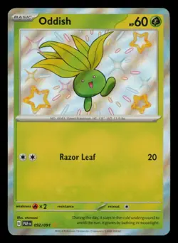 Oddish 092/091 Shiny Rare Paldean Fates Pokemon Near Mint - Image 1