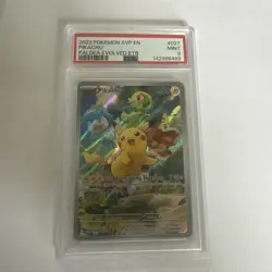 2023 POKEMON SVP EN-SV BLACK STAR PROMO #027 PIKACHU PSA 9 - Image 1