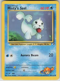 Pokemon TCG Misty's Seel Common Gym Heroes 088/132 - Image 1