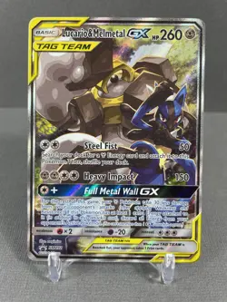 Lucario & Melmetal GX SM192 Sun and Moon Tag Team Pokemon Black Star Promo NM - Image 1