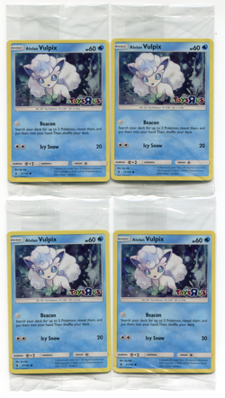 ALOLAN VULPIX x4 Sealed 2017 Pokemon ToysRUs SM Promo Holo 21/145 Toys R Us - Image 1
