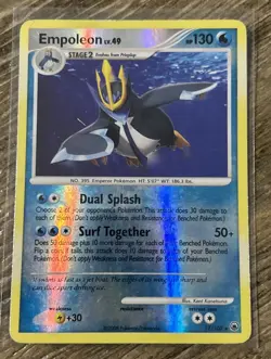 2008 Pokemon Empoleon 17/100 Reverse Holo Lv.49 HP130 TCG EX - Image 1