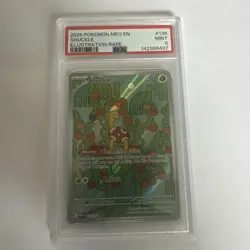 2025 Pokmon Mega Evolution IR Shuckle 136/132 Illustration Rare PSA 9 Mint - Image 1