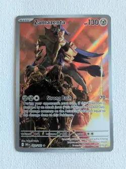 Pokemon Zamazenta 201/182 Destined Rivals Illustration Rare NM Free Shipping - Image 1