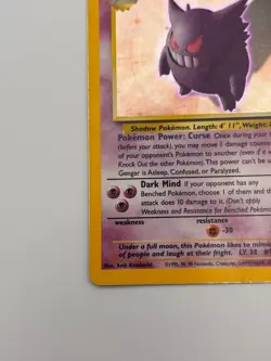 Pokemon Gengar Fossil Holo Foil Unlimited 5/62 MP - Image 5