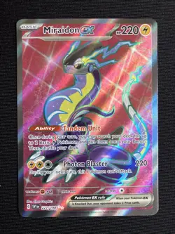 Pokemon TCG Miraidon ex Scarlet & Violet Base Set 227/198 Holo Ultra Rare - Image 1