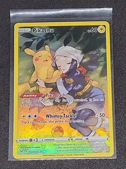 Pokemon TCG Lost Origin Trainer Gallery Pikachu TG05/TG30 Full Art Holo Rare - Image 1