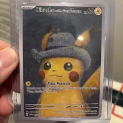 Pokemon Pikachu Van Gogh Grey Felt Hat Promo - Image 1
