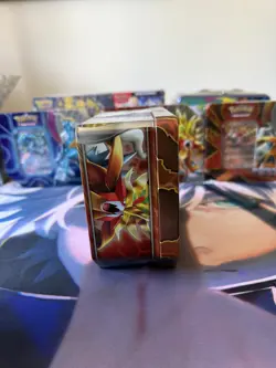 Pokemon TCG Gouging Fire ex Tin Factory Sealed Scarlet & Violet 2024 - Image 2