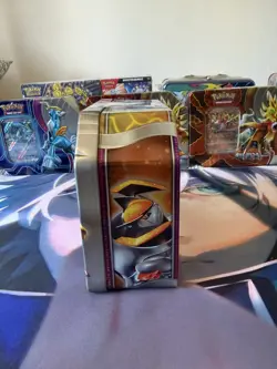 Pokemon TCG Gouging Fire ex Tin Factory Sealed Scarlet & Violet 2024 - Image 5