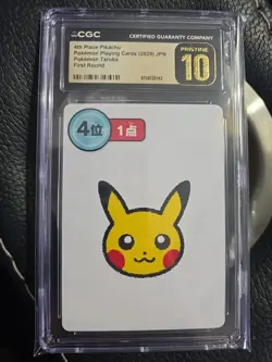 4th Place Pikachu Pokemon Taruka First Round Pristine 10 - Image 1