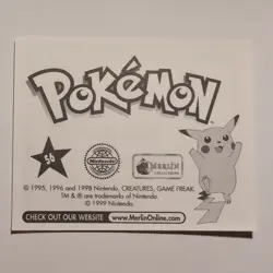 Pokemon - Mankey - Topps Merlin Sticker - Series 1 - #56/240 - 1999 - Image 2