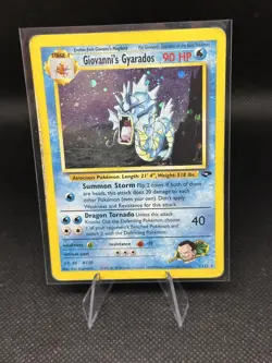 Pokemon TCG Giovanni's Gyarados Gym Challenge Holo Rare 5/132 2000 - Damaged - Image 1