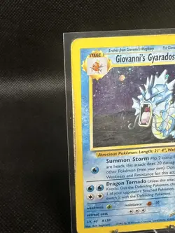 Pokemon TCG Giovanni's Gyarados Gym Challenge Holo Rare 5/132 2000 - Damaged - Image 3