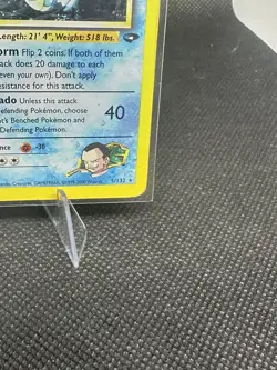 Pokemon TCG Giovanni's Gyarados Gym Challenge Holo Rare 5/132 2000 - Damaged - Image 4