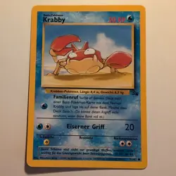 Krabby - Pokemon TCG Karte - Fossil - 51/62 - 1999 - Deutsch - Image 1