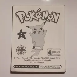 Pokemon - Sandshrew - Topps Merlin Sticker - Series 1 - #27/240 - 1999 - Image 2