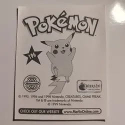 Pokemon - Sandshrew - Topps Merlin Sticker - Series 1 - #196/240 - 1999 - Image 2