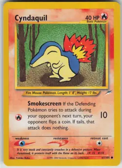 Pokemon TCG Cyndaquil Common Neo Destiny 061/105 - Image 1