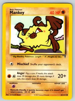 Mankey 81/110 Common Legendary Collection Pokemon Lightly Played - Image 1