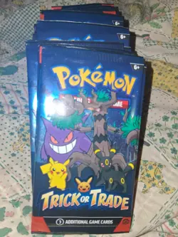 49 OPENED PACKS Trick or Trade BOOster Pack Pokemon TCG Halloween 2024 unsealed - Image 1