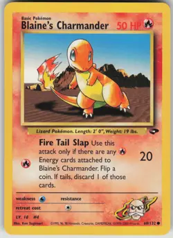 Pokemon TCG Blaine's Charmander Common Gym Challenge 060/132 - Image 1