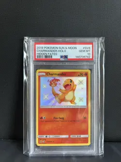 Pokemon Charmander SV6/SV94 Shiny Holo Rare Hidden Fates PSA 10 2019 English - Image 1