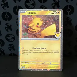 Pikachu 30th Celebration Promo. Black Star Pokemon with Nice Swirl! - Image 2