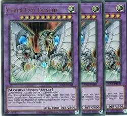 yugioh 3x Cyber End-Drache SDCS-DE041 ULTRA RARE DEUTSCH - Image 1