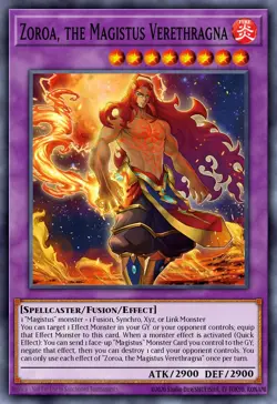 Zoroa, the Magistus Verethragna BLMM-EN045 1st ED NM Yu-Gi-Oh! SECRET RARE - Image 1