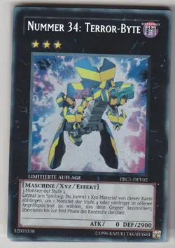 YU-GI-OH Nummer 34 Terror Byte Secret Rare PRC1-DEV02 deutsch - Image 1