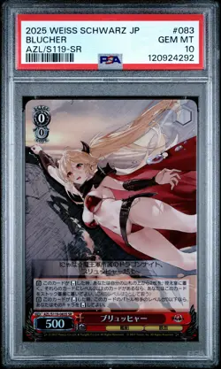 2025 WEISS SCHWARZ JAPANESE AZUR LANE VOL.2 SR #083 BLUCHER PSA 10 - Image 1