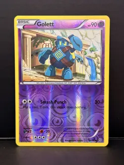 Golett #34/98 XY Ancient Origins Pokemon Reverse Holo Common Card LP - Image 1