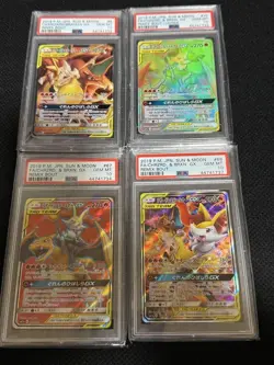 Pokemon TCG Charizard & Braixen GX PSA 10 4 Card Set SA SR HR RR Japanese Japan - Image 1