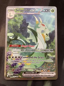 Serperior ex SIR 164/086 Sv: Black Bolt Holo Pokemon Card Full Art Grass Type - Image 1