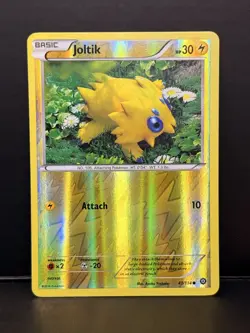 Joltik 41/114 2016 XY Steam Siege Pokemon Card Reverse Holo Common - LP - Image 1