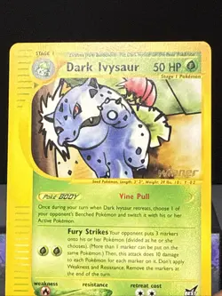 Pokemon Card Dark Ivysaur 6 Winner STAMPED Wizards WOTC Best of Game NM - Image 2