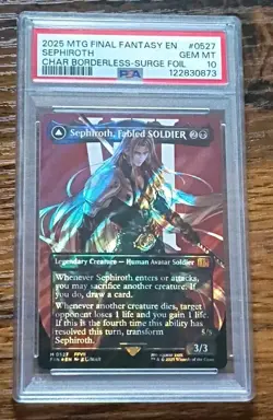 2025 MTG Final Fantasy EN Sephiroth Char Borderless-Surge Foil #0527 PSA 10 - Image 1