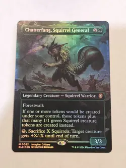 Chatterfang, Squirrel General (Borderless) Commander: Bloomburrow Foil - Image 1