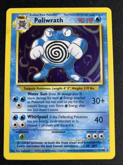Poliwrath 13/102 Holo Rare Base Set Pokemon - Image 1
