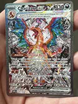 Pokemon Charizard ex 223/197 SV03: Obsidian Flames Holo Special Illustration Ra… - Image 1