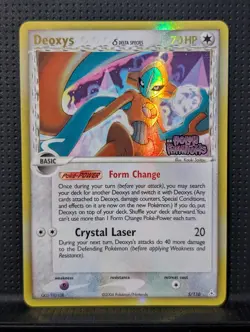 DEOXYS REVERSE HOLO STAMP DELTA SPECIES 5/110 EX HOLON PHANTOMS POKEMON ENG LP - Image 1