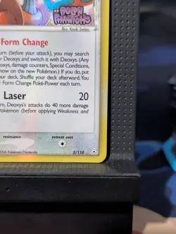 DEOXYS REVERSE HOLO STAMP DELTA SPECIES 5/110 EX HOLON PHANTOMS POKEMON ENG LP - Image 5