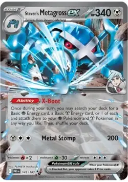 POKEMON STEVEN'S METAGROSS EX 145/182 ULTRA RARE DESTINED RIVALS NM CONDITION - Image 1