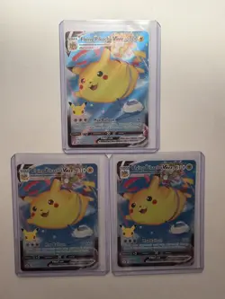 Lot of 3 Flying Pikachu VMAX 007/025 Pokemon Celebrations - Image 1